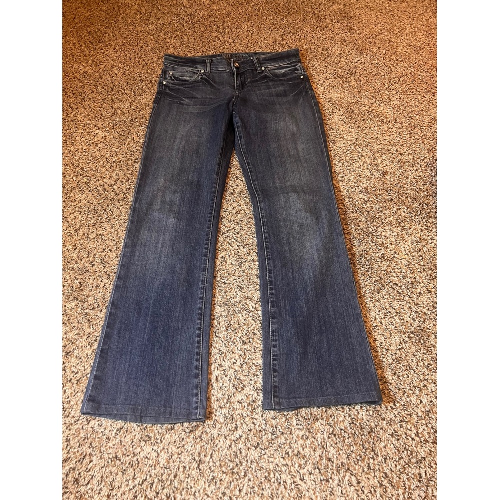 KUT from the Kloth Bootcut Jeans Dark Wash Rhinestone Button Size‎ 4